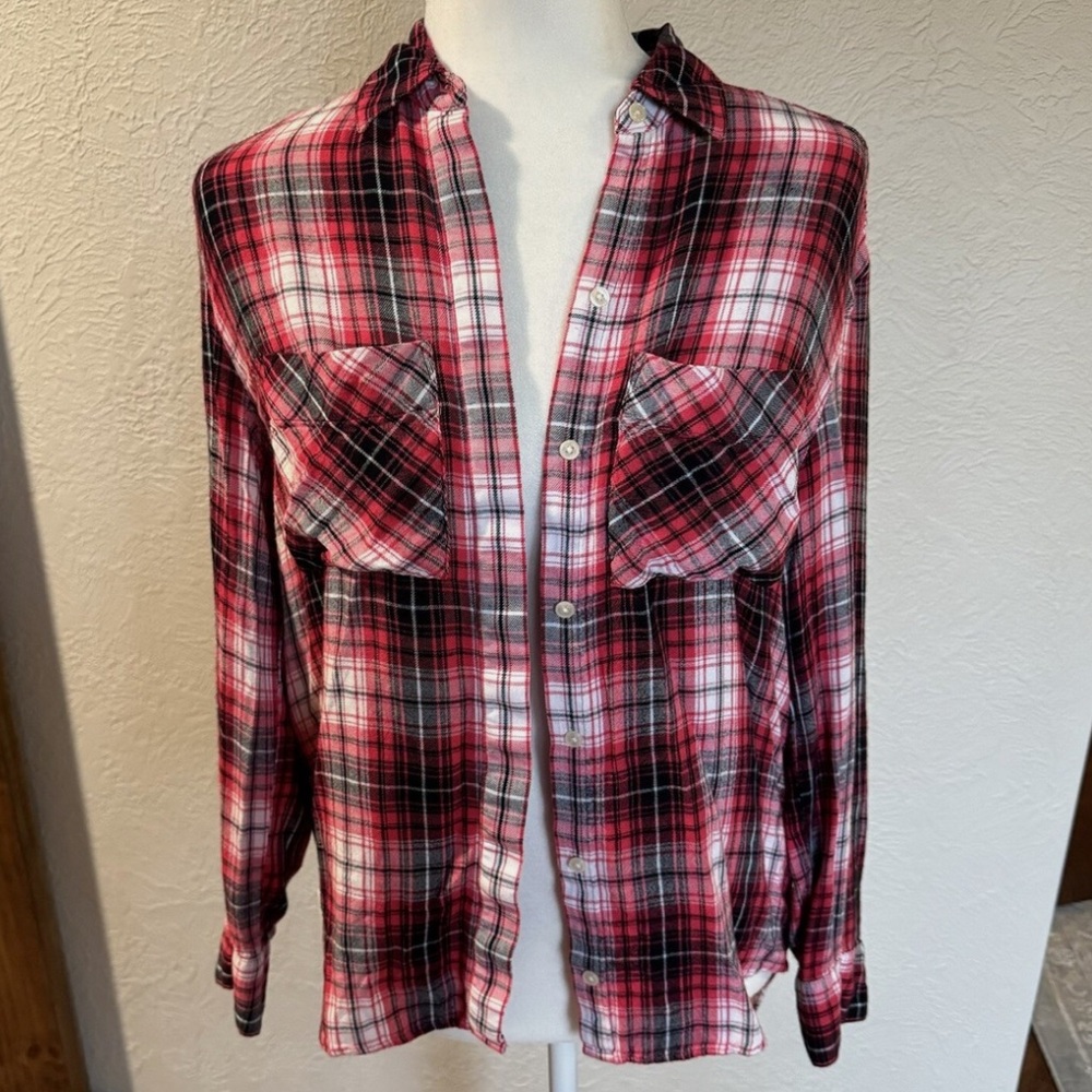 Express Plaid Flannel Button Down Shirt